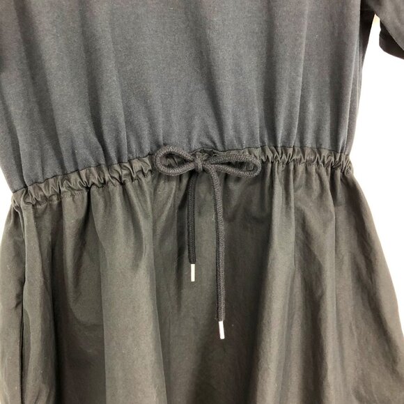 See by Chloe Black T-Shirt Mini Dress eyelets detailing & drawstring waist - Picture 11 of 15